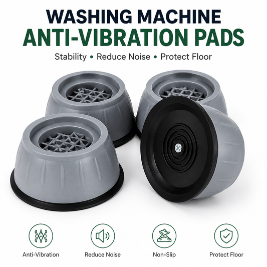 Anti-Vibration Pads for Washing Machine - Noise Cancel & Anti Slip (Pack of 4)